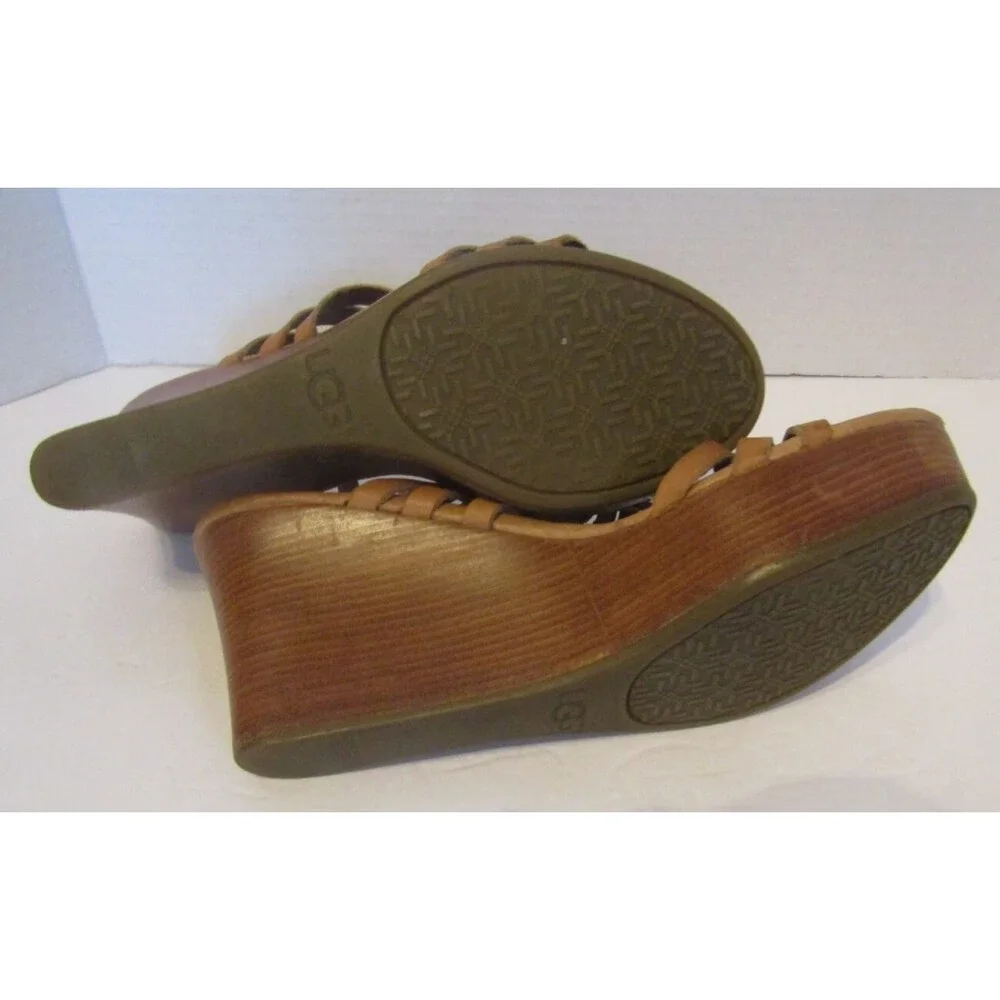 Women’s Tan Wedge UGG  Slide Sandals